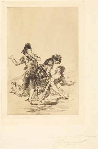 Spanish Scene (Scène espagnole) by Jules-Ferdinand Jacquemart
Francisco Goya, print, 1863