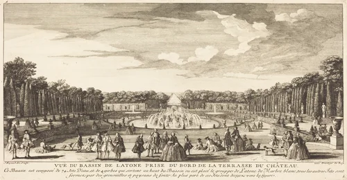 Vue du Bassin de Latone Prise du Bord de la Terrasse du Chateau by Jean-Baptiste Rigaud, print, 1681-1812