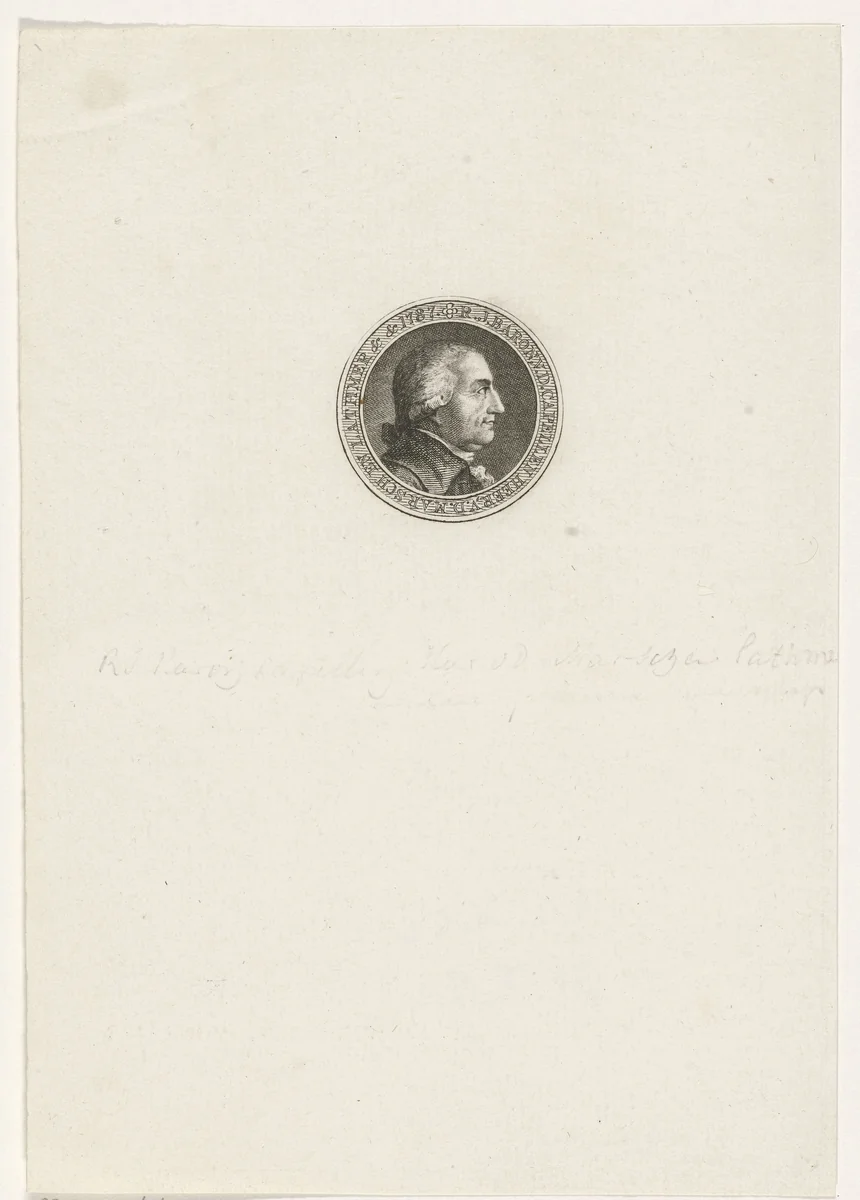 Portret van Robert Jasper van der Capellen by Abraham Jacobsz. Hulk, print, 1787