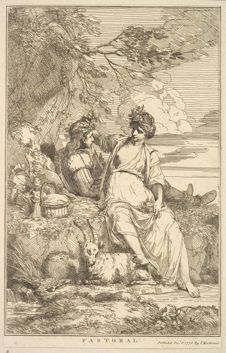 Pastoral, from "Fifteen Etchings Dedicated to Sir Joshua Reynolds" by John Hamilton Mortimer, print, 1778