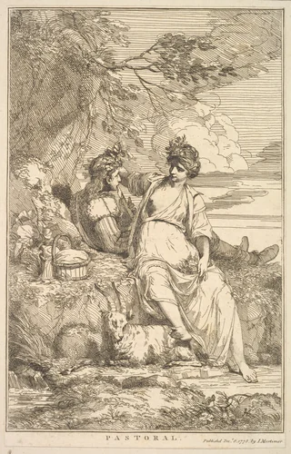 Pastoral, from "Fifteen Etchings Dedicated to Sir Joshua Reynolds" by John Hamilton Mortimer, print, 1778