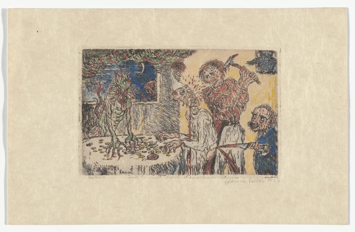 Avarice (L'Avarice) from The Deadly Sins (Les Péchés capitaux) by James Ensor, print, 1904