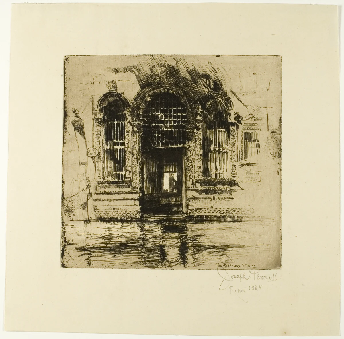 Doorway, Venice by Joseph Pennell, print, 1884