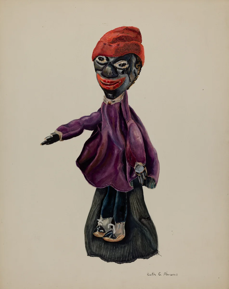 "Sambo" Hand Puppet by Ruth Abrams, index of american design, 1937