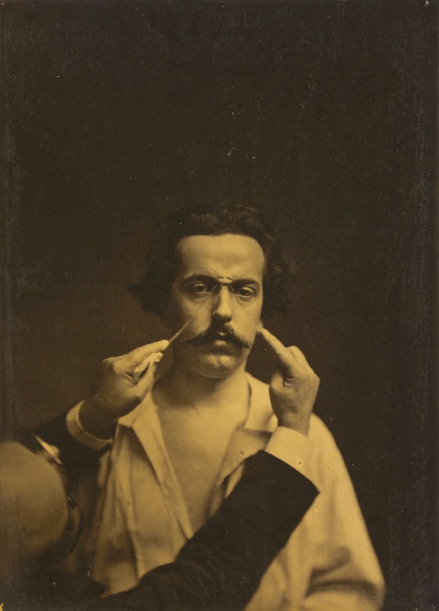 Expression of severity by Guillaume-Benjamin-Amant Duchenne, photograph, 1854-1856