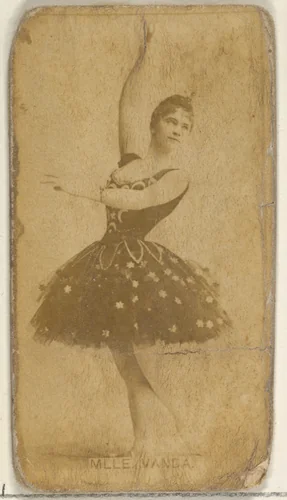 Mlle. Vanda, from the Actors and Actresses series (N45, Type 8) for Virginia Brights Cigarettes by Allen & Ginter, photograph, 1885-1891