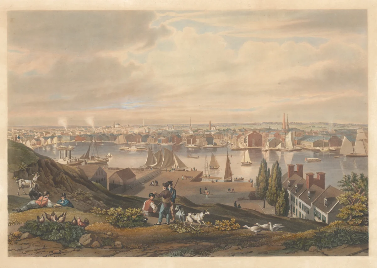 Baltimore from Federal Hill by William James Bennett, print, 1831