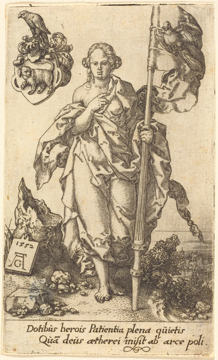 Patience by Heinrich Aldegrever, print, 1552