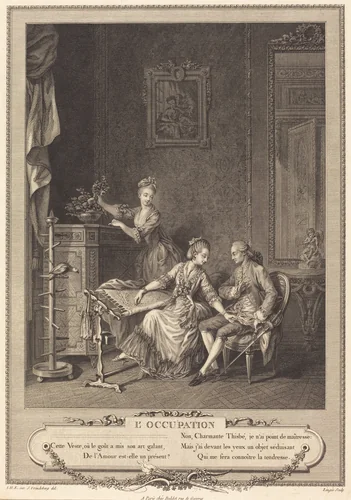 L'occupation by Charles Louis Lingée, print, 1748-1819