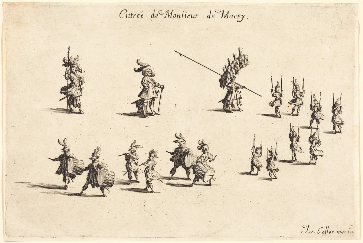 Entry of M. de Macey by Jacques Callot, print, 1627
