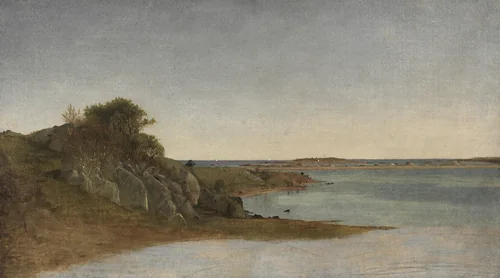 View near Newport by John Frederick Kensett, painting, 1860-1869