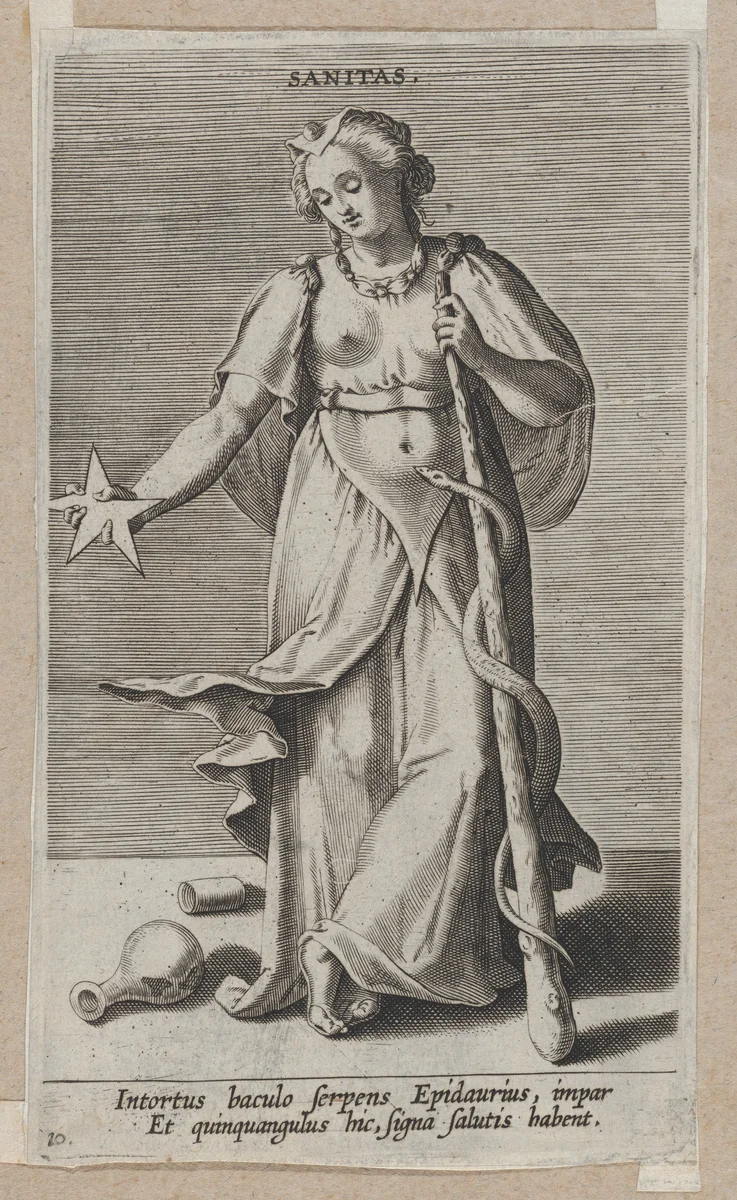 Sanitas, from "Proposopographia" by Philips Galle, print, 1580-1595