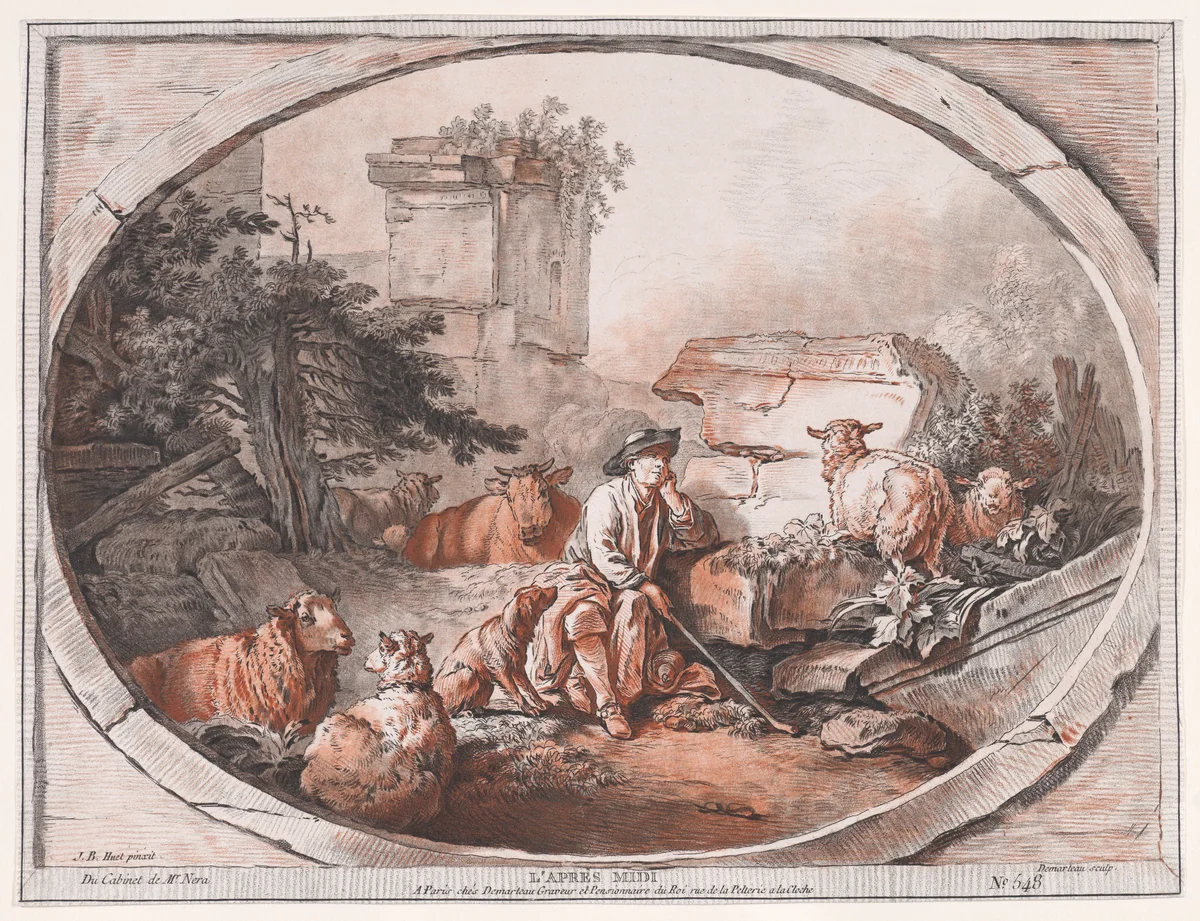 The Four Times of Day: L'Après Midi by Gilles Demarteau, print, 1776