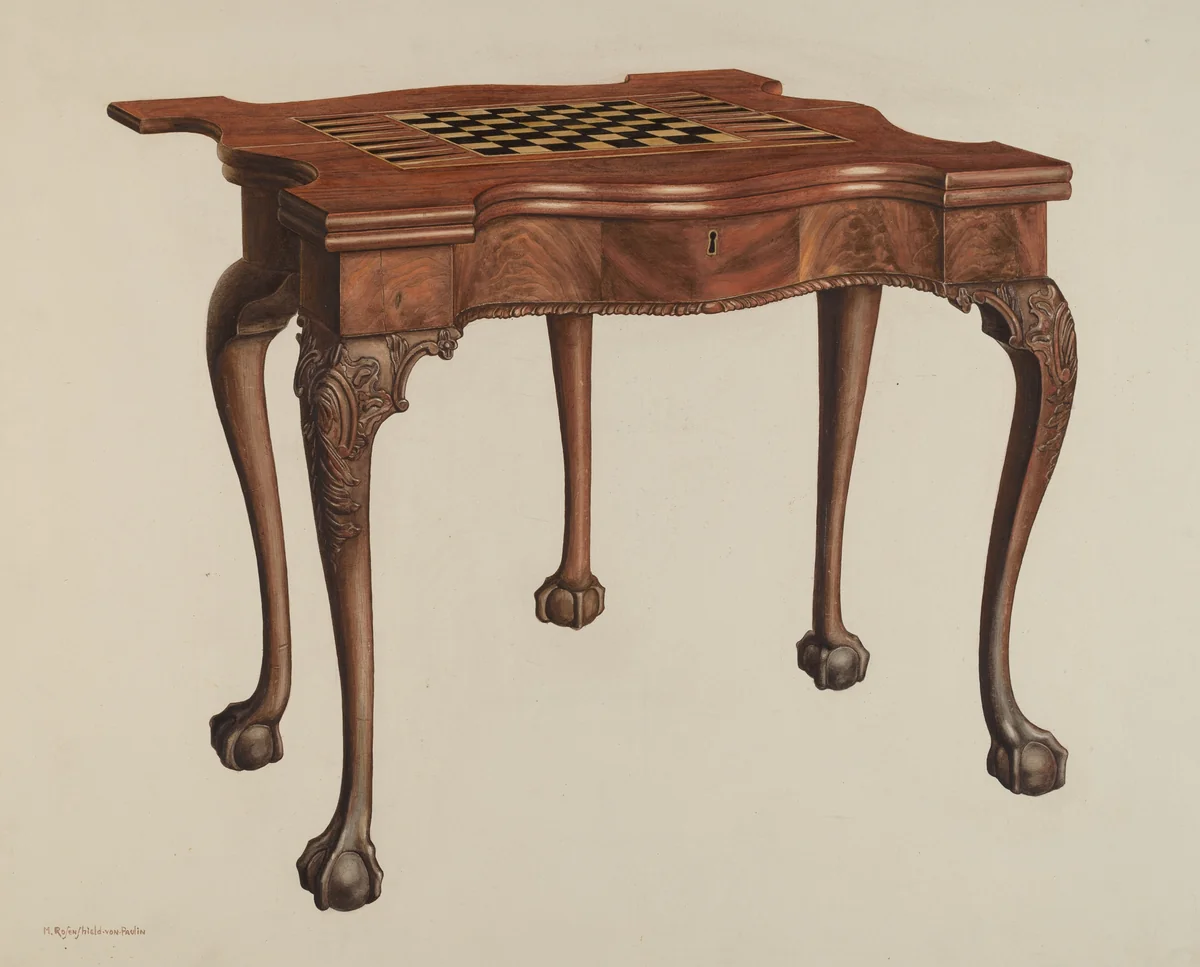 Gaming Table by M. Rosenshield-von-Paulin, index of american design, 1940