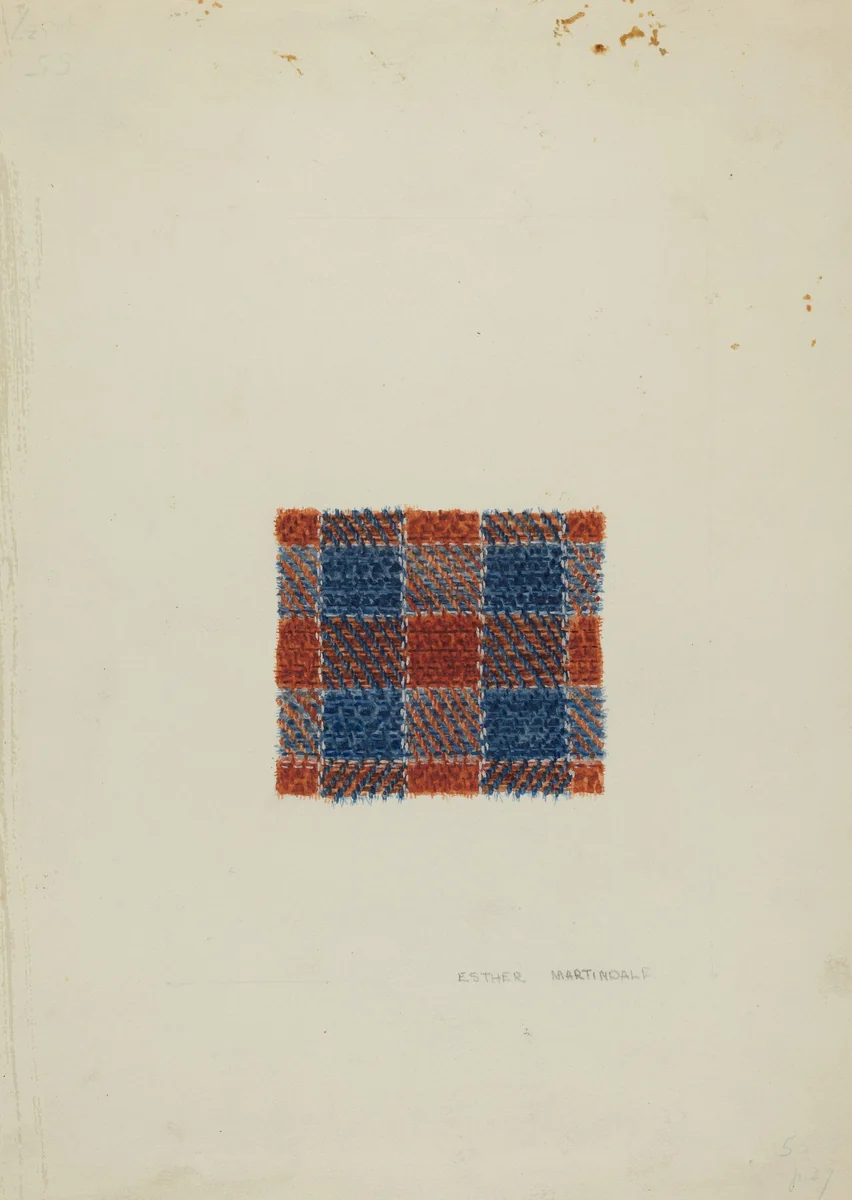 Textile by Esther Martindale, index of american design, 1937