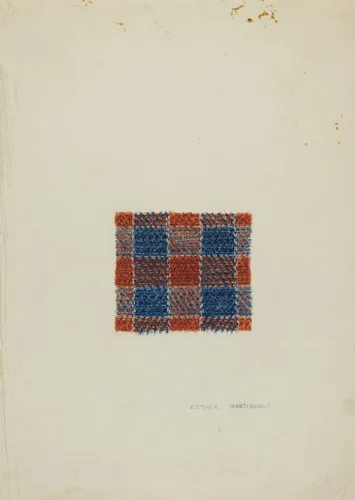 Textile by Esther Martindale, index of american design, 1937