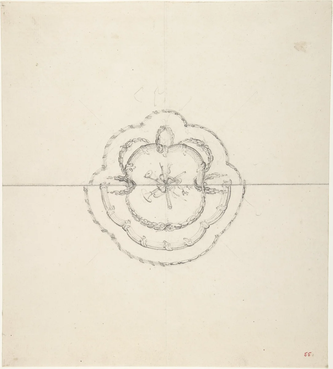 Design for a Plate by anonymous, drawing, 1765-1795