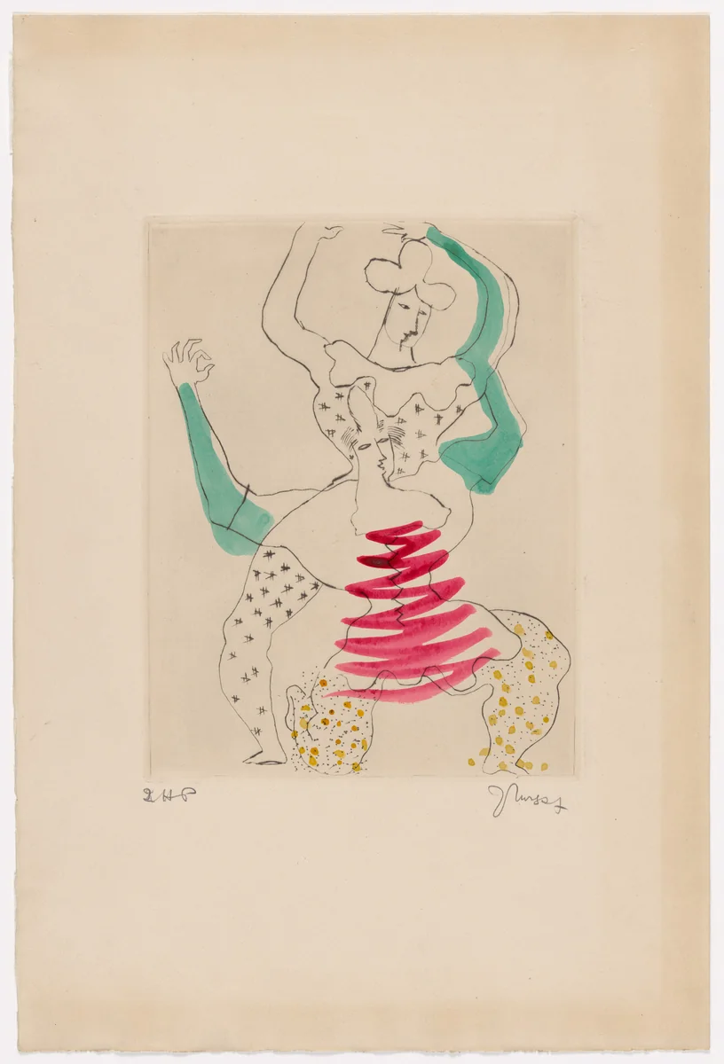 2 H.P. plate from the illustrated book Baroque by Jean Lurçat, illustrated book, 1925