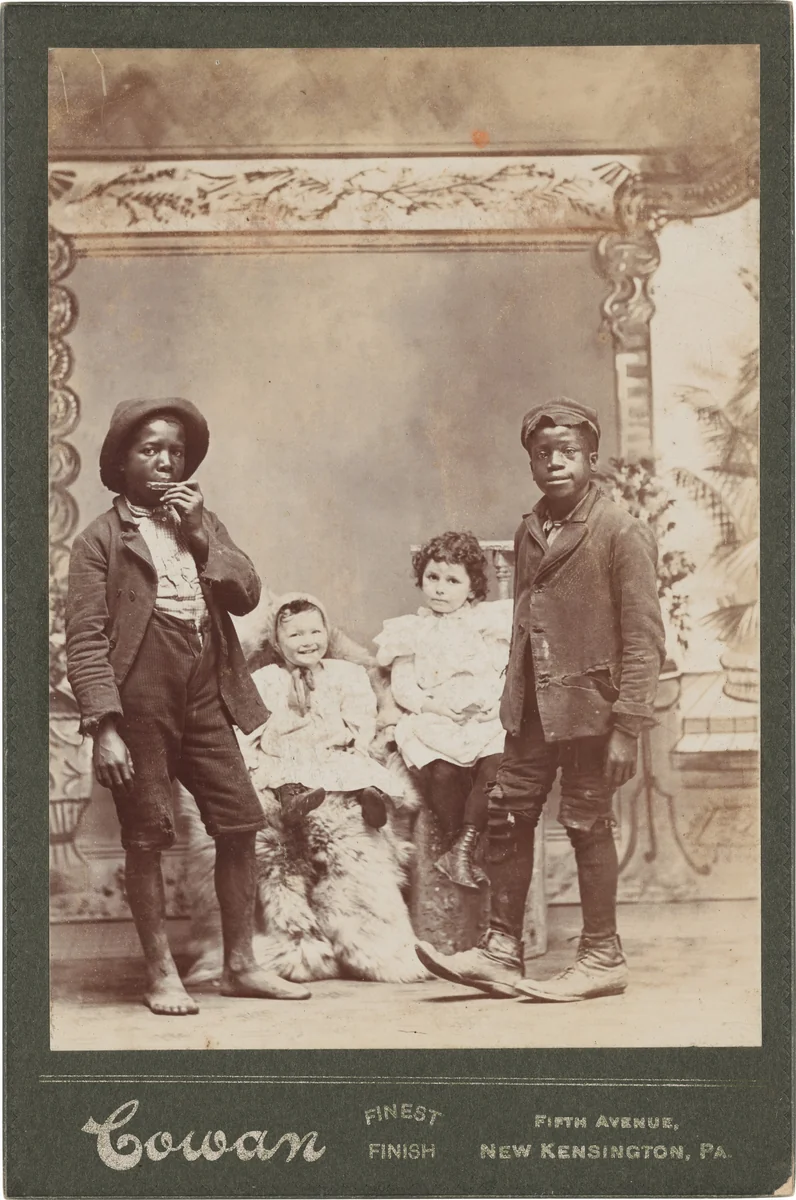 Portrait of Four Children by Henry Cowan, photograph, 1885-1895