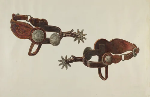Silver Dollar Spurs by Cecil Smith, index of american design, 1938
