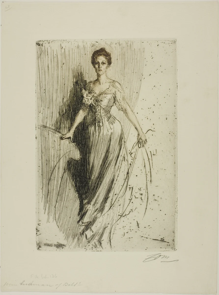 Miss Lurman by Anders Zorn, print, 1901