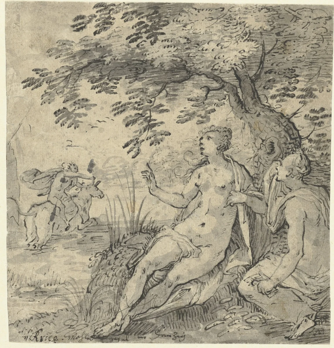 De roof van Europa by Hans Krieg, drawing, 1600-1647