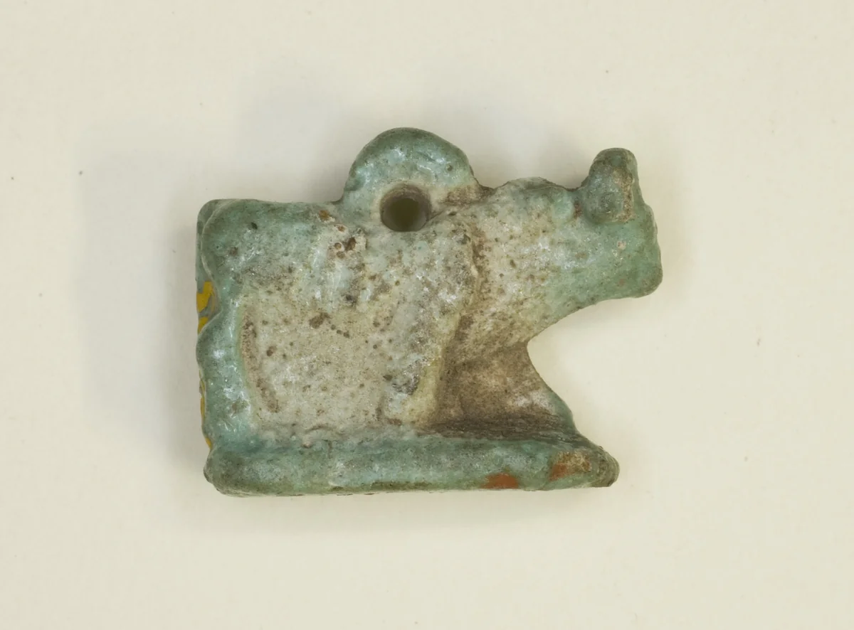 Amulet of a Hathor Cow by Egyptian, metalwork, -1070--656
