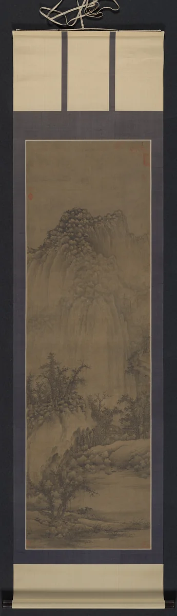 Buddhist Retreat by Stream and Mountains by Juran, painting, 960-985