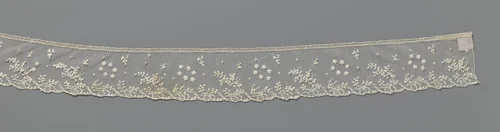 Strook naaldkant met zesbloemige ovalen by anonymous, other, 1750-1774