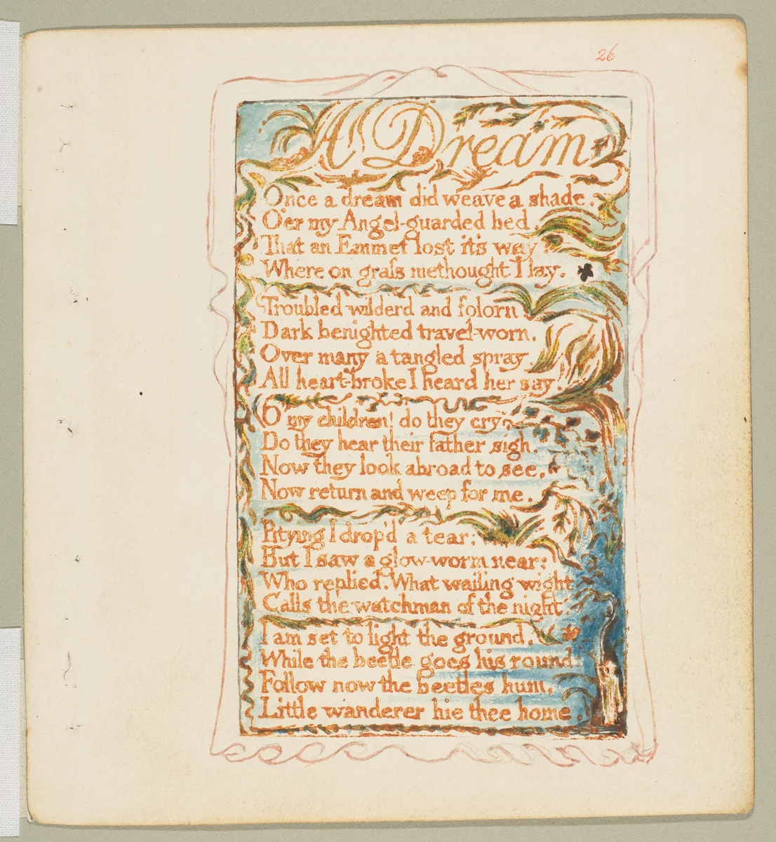 Songs of Innocence: A Dream by William Blake, print, 1794-1825