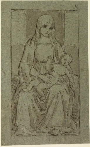 Virgin and Child by Giovanni Bellini, drawing, 1500-1599