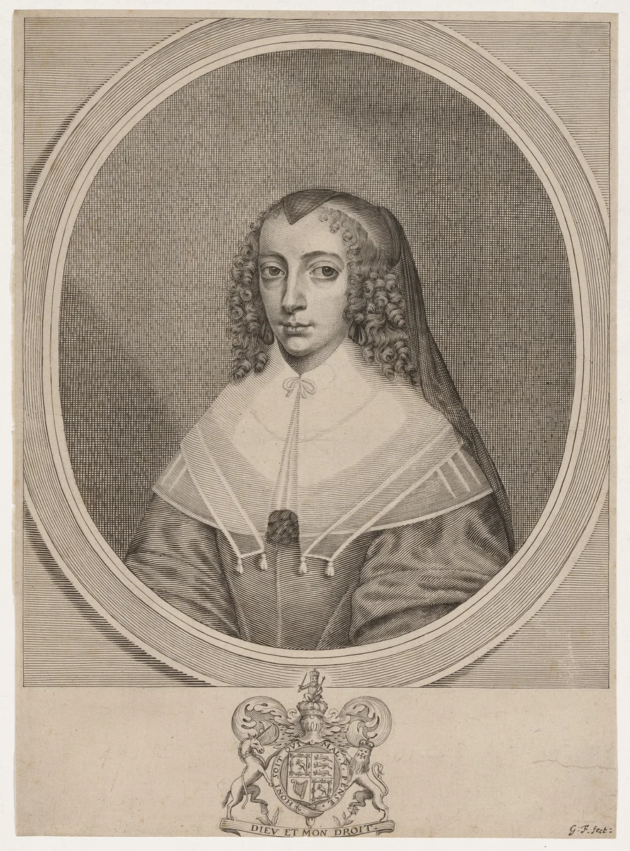 Henrietta Maria by William Faithorne, print, 1664-1674