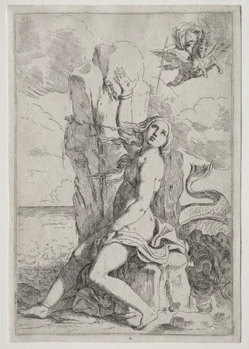 Andromeda by Lorenzo Lolli, print, 1635-1690