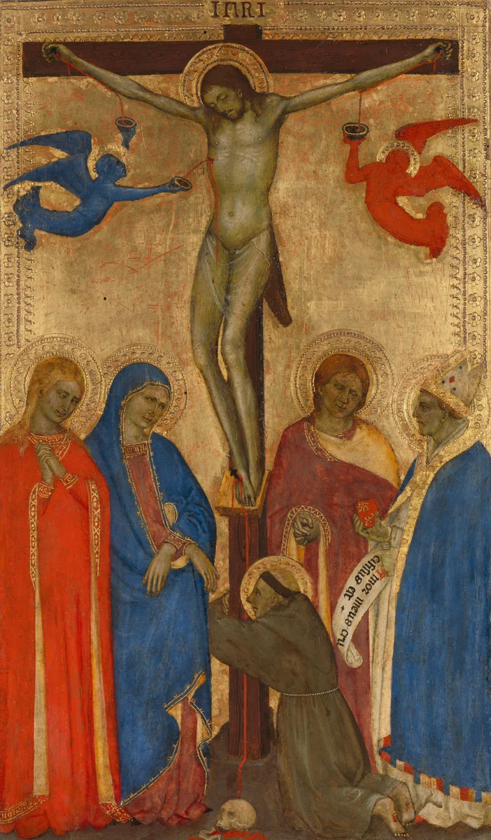 Christus aan het kruis by Giovanni da Milano, painting, 1360