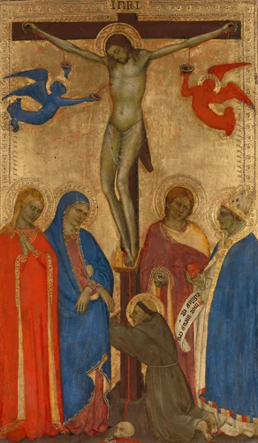 Christus aan het kruis by Giovanni da Milano, painting, 1360