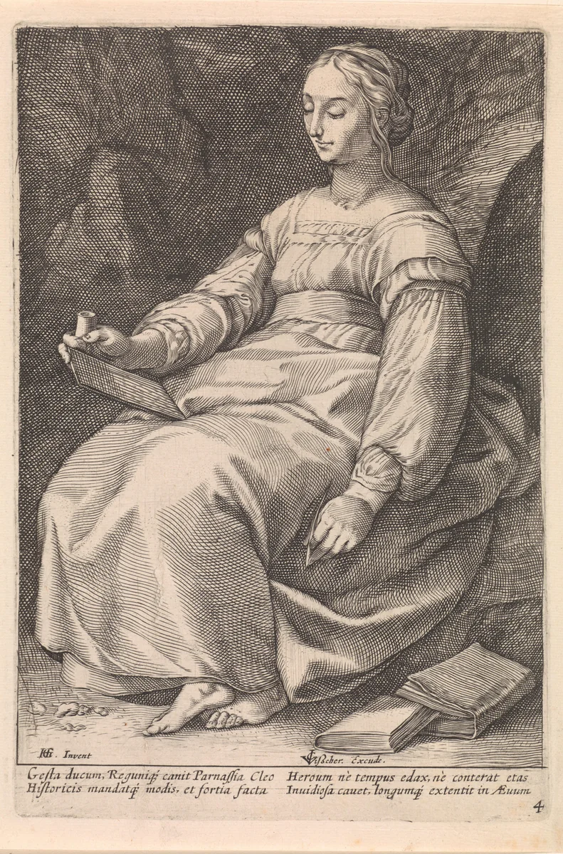 Clio by anonymous, print, 1601-1652