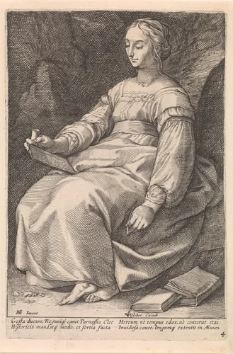 Clio by anonymous, print, 1601-1652