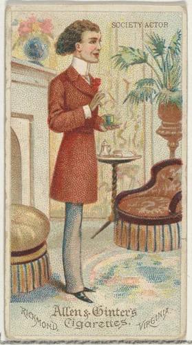 Society Actor, from World's Dudes series (N31) for Allen & Ginter Cigarettes by Allen & Ginter, print, 1888