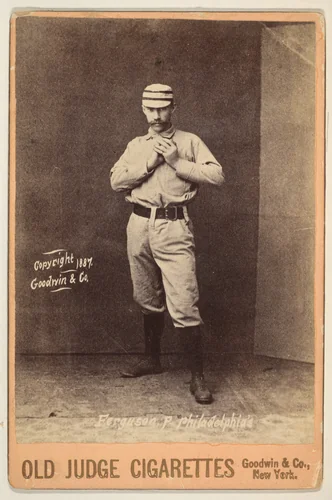Ferguson, Pitcher, Philadelphia, from the series Old Judge Cigarettes by Goodwin & Company, photograph, 1887