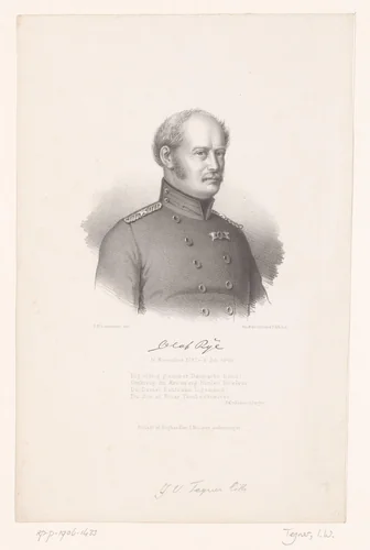 Portret van Olaf Rye by Isaac Wilhelm Tegner, print, 1837-1893