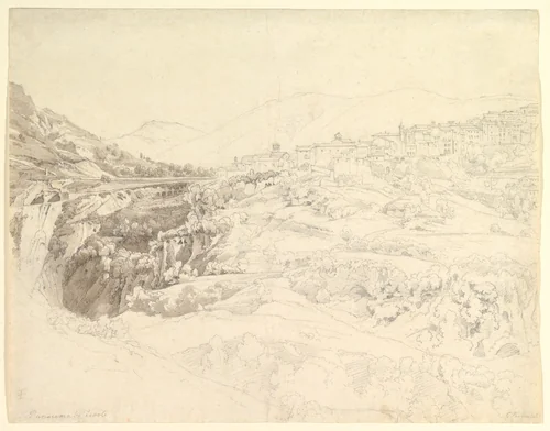 Landscape Near Tivoli by Carl Ludwig Frommel, drawing, 1800-1863