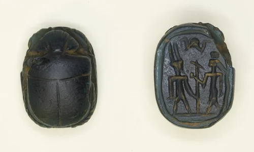 Scarab: Two Standing Deities by Egyptian, other, -1550--1069