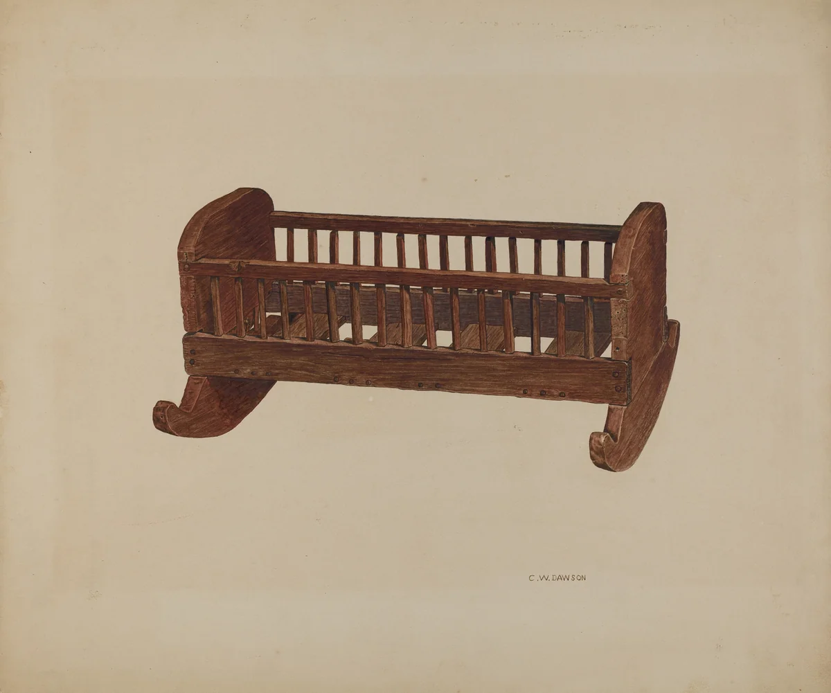 Doll Cradle by Clarence W. Dawson, index of american design, 1940