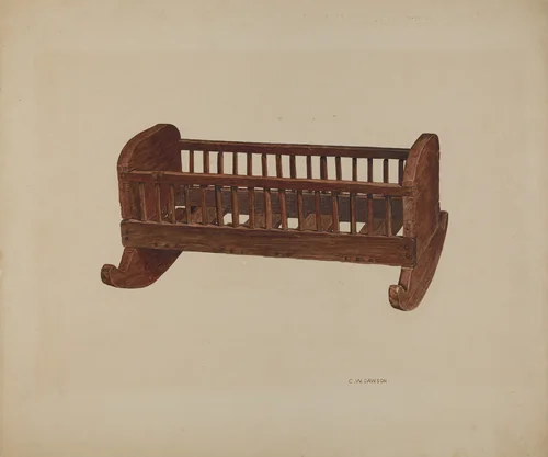 Doll Cradle by Clarence W. Dawson, index of american design, 1940