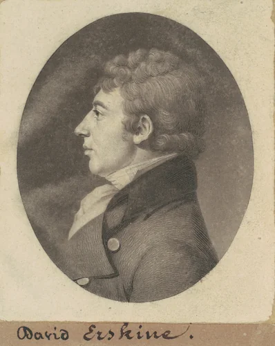David Montagu Erskine by Charles B. J. Févret de Saint-Mémin, print, 1799