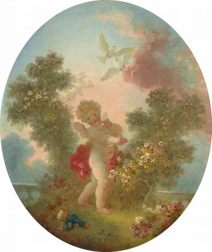 Love the Sentinel by Jean Honoré Fragonard, painting, 1773-1776