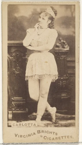 Carlotta, from the Actors and Actresses series (N45, Type 1) for Virginia Brights Cigarettes by Allen & Ginter, photograph, 1885-1891
