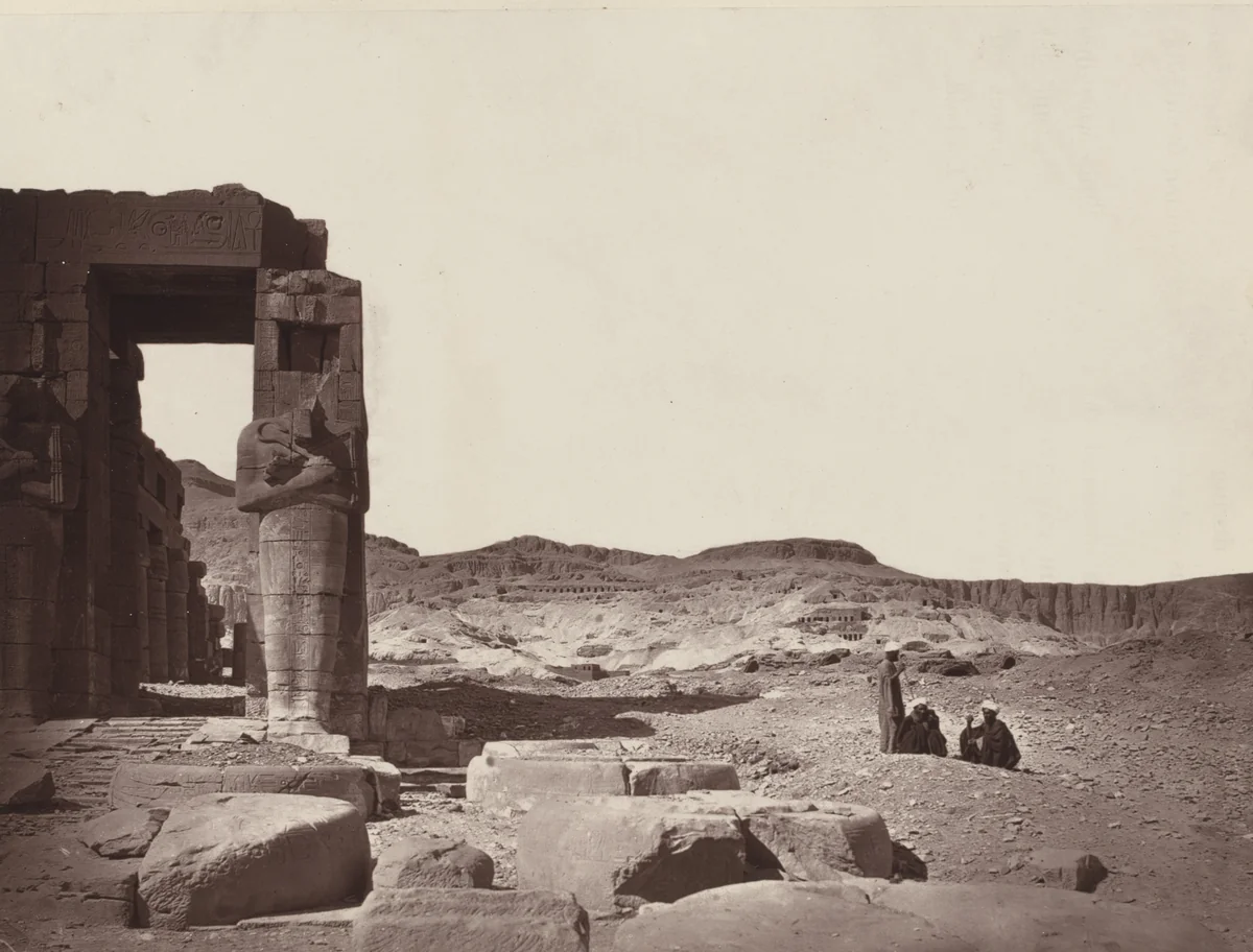 Tombs of Sheykh Abd-El-Koorneh by William de Wiveleslie Abney, photograph, 1876
