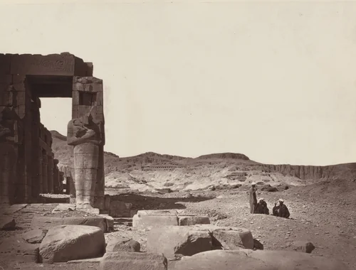 Tombs of Sheykh Abd-El-Koorneh by William de Wiveleslie Abney, photograph, 1876