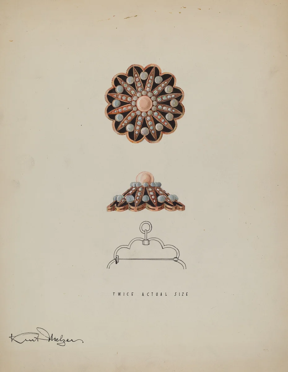 Brooch by Kurt Melzer, index of american design, 1936